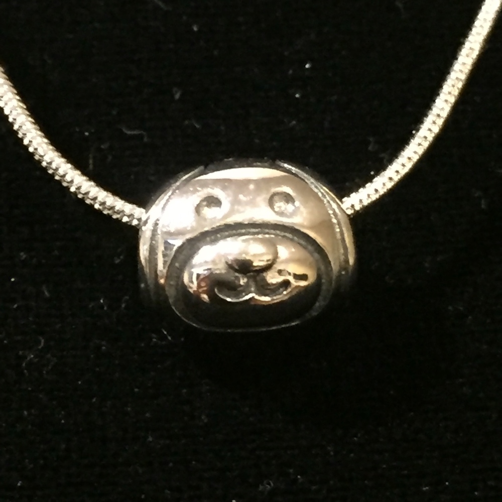 Silver Dog Charm Necklace